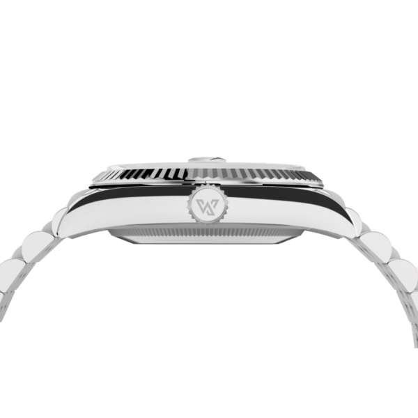 Oyster Perpetual Datejust Silver Green Dial Men's Watch - Image 3