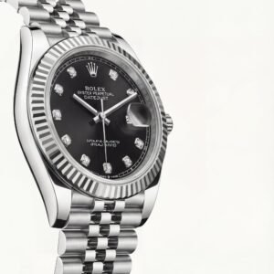 Onyx Black Diamond Dial Steel Watch