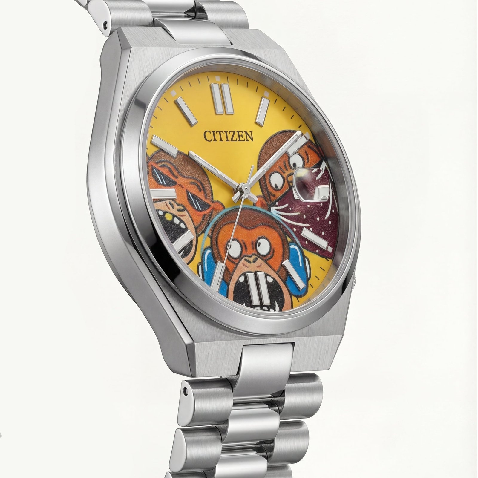 Wise Faces Concept Art Dial Silver Watch